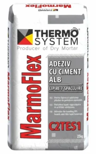 Adeziv ciment alb Marmo-Flex 25kg performanta C2TES1 pentru piatra naturala
